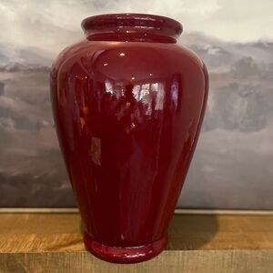 Vintage Mid-Century Modern 16 inch JARU Vase Red Glaze